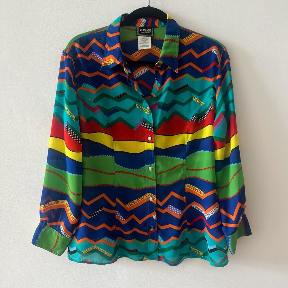 Colorful Zigzag Patterned Women's Top